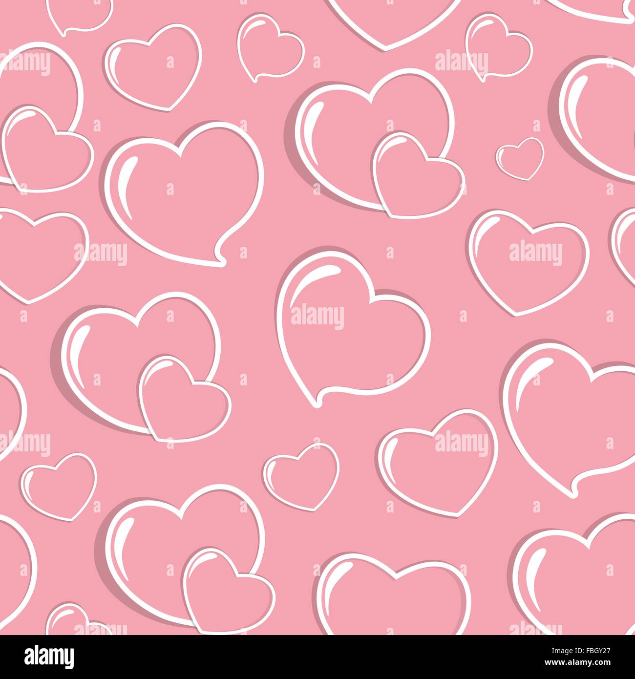 Heart Love Seamless Pattern Background Vector Illustration Stock Vector