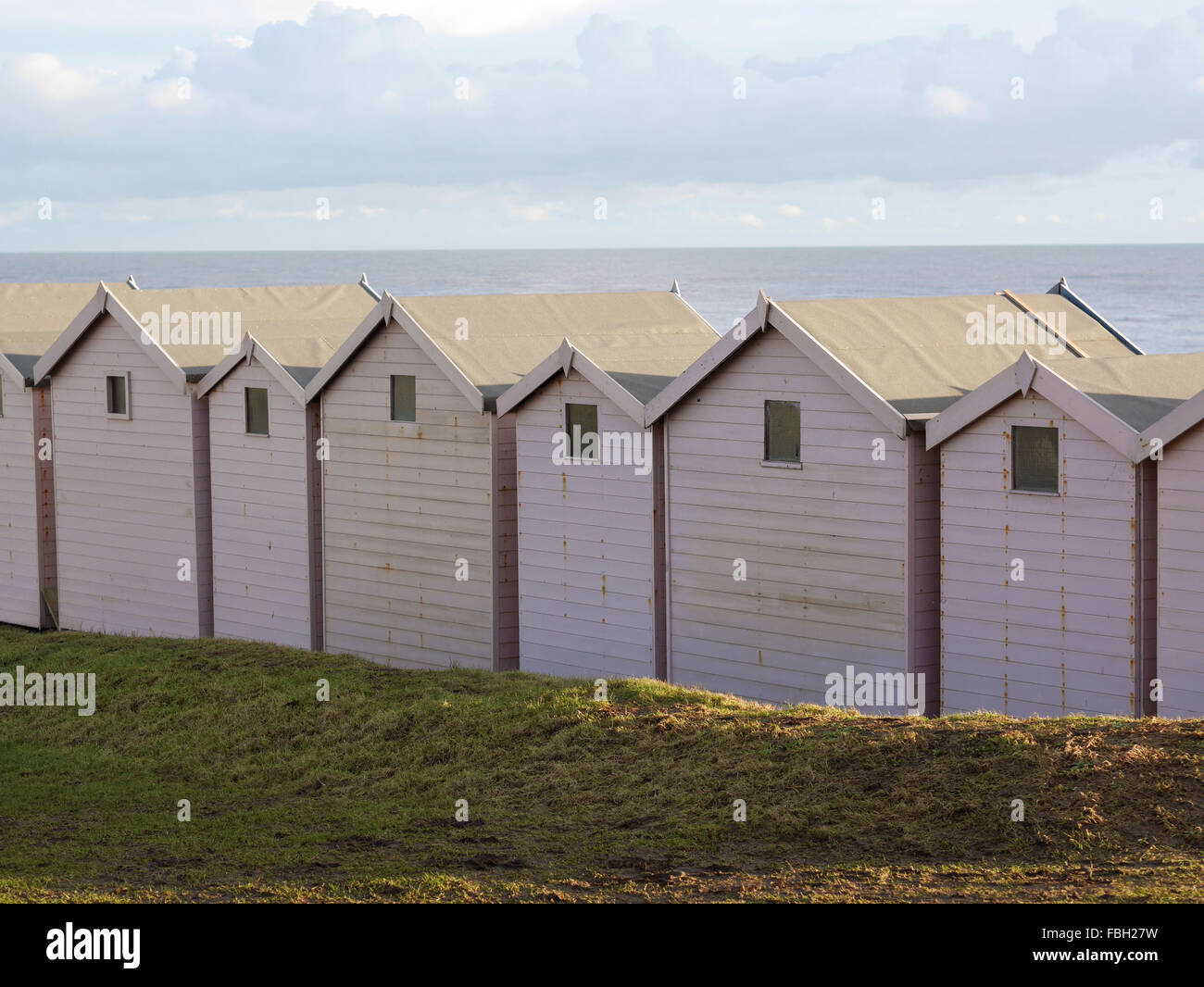 Row Of Beach Huts Stock Photo Alamy