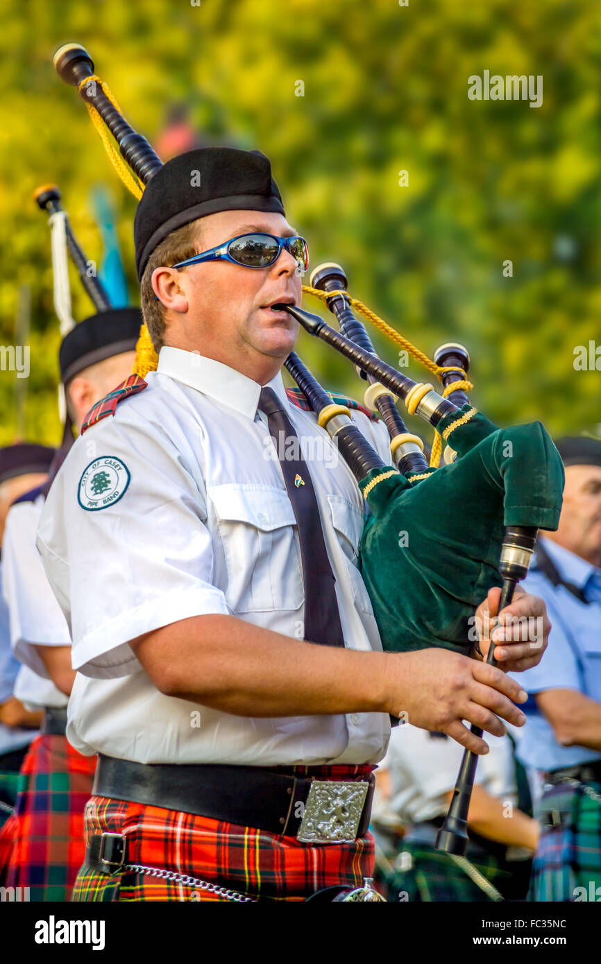 Scottish Pipe Band at Melbourne Festival, Australia Stock Photo, Royalty Free Image 93498088