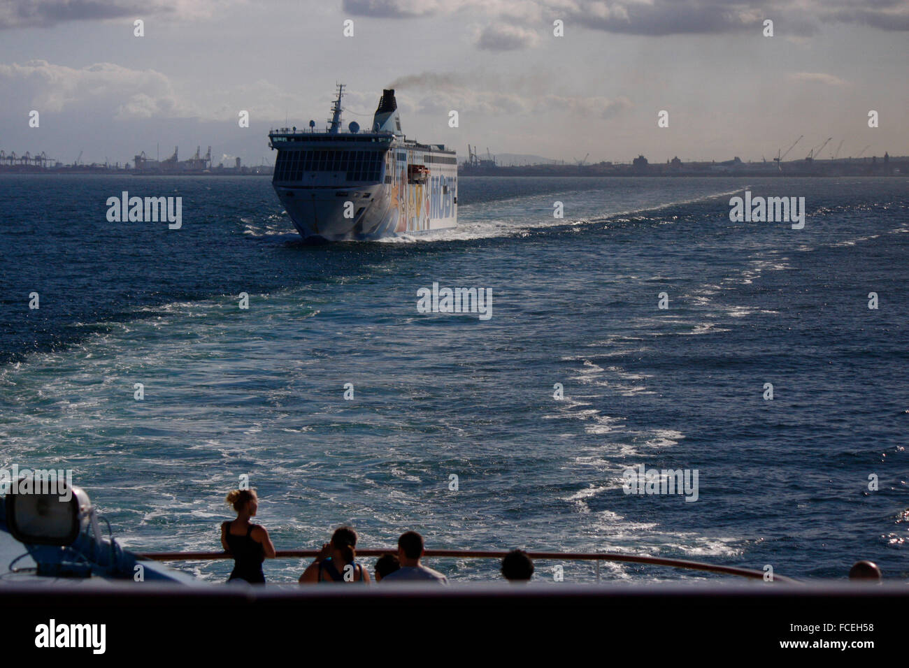 Impressionen Faehre zwischen Livorno, Italien und Bastia, Korsika Stock Photo, Royalty Free