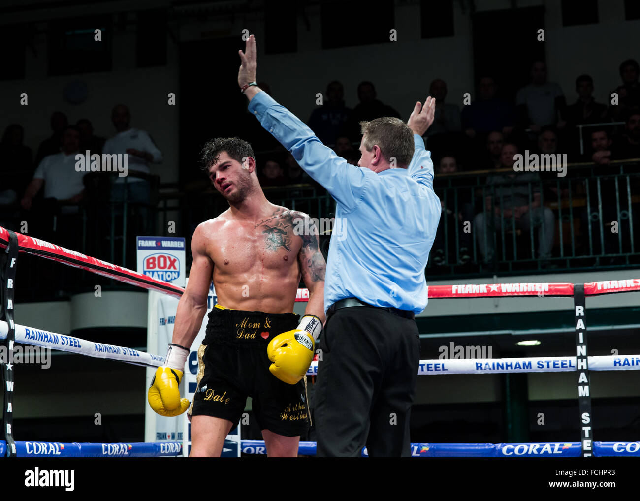 London, UK, 22nd January, 2016. A night of championship boxing at Stock