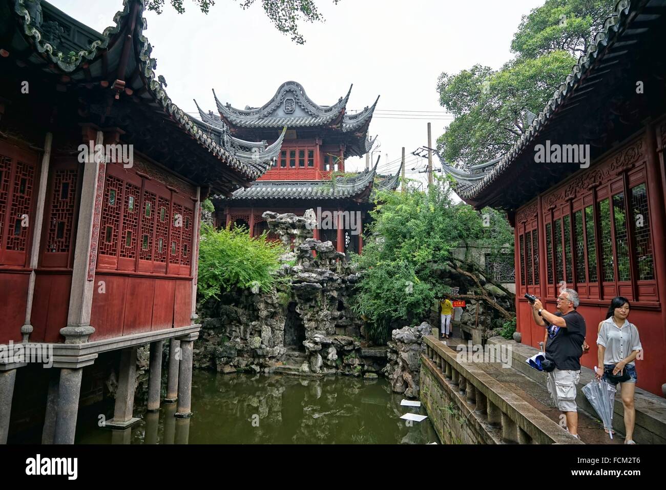 Yuyuan or Yu Garden Jade Garden Old Town Shanghai China. Hall of Jade