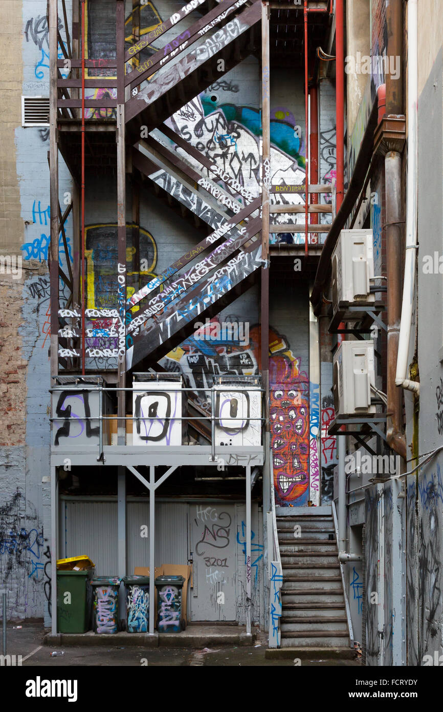 Fire Escape Graffiti High Resolution Stock Photography And Images Alamy