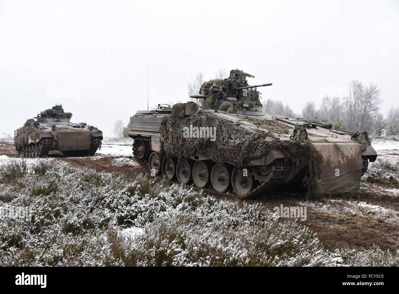 Marder 1A3 of 2nd Company, 212th Mechanized Infantry Battalion during Stock Photo, Royalty Free