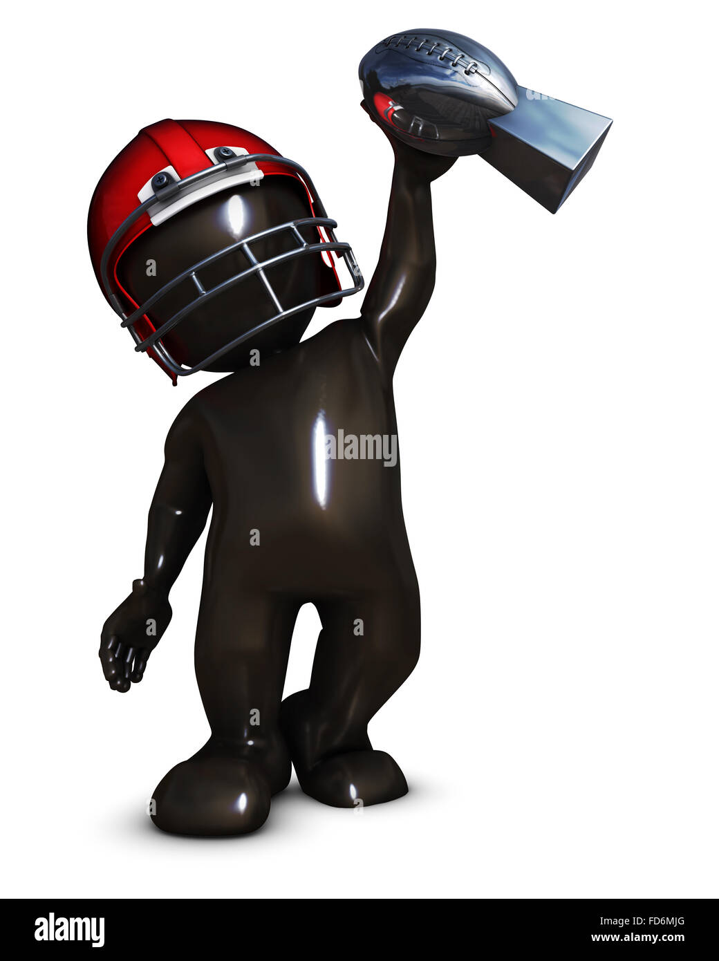 D Render Of Morph Man Playing American Football Stock Photo Alamy