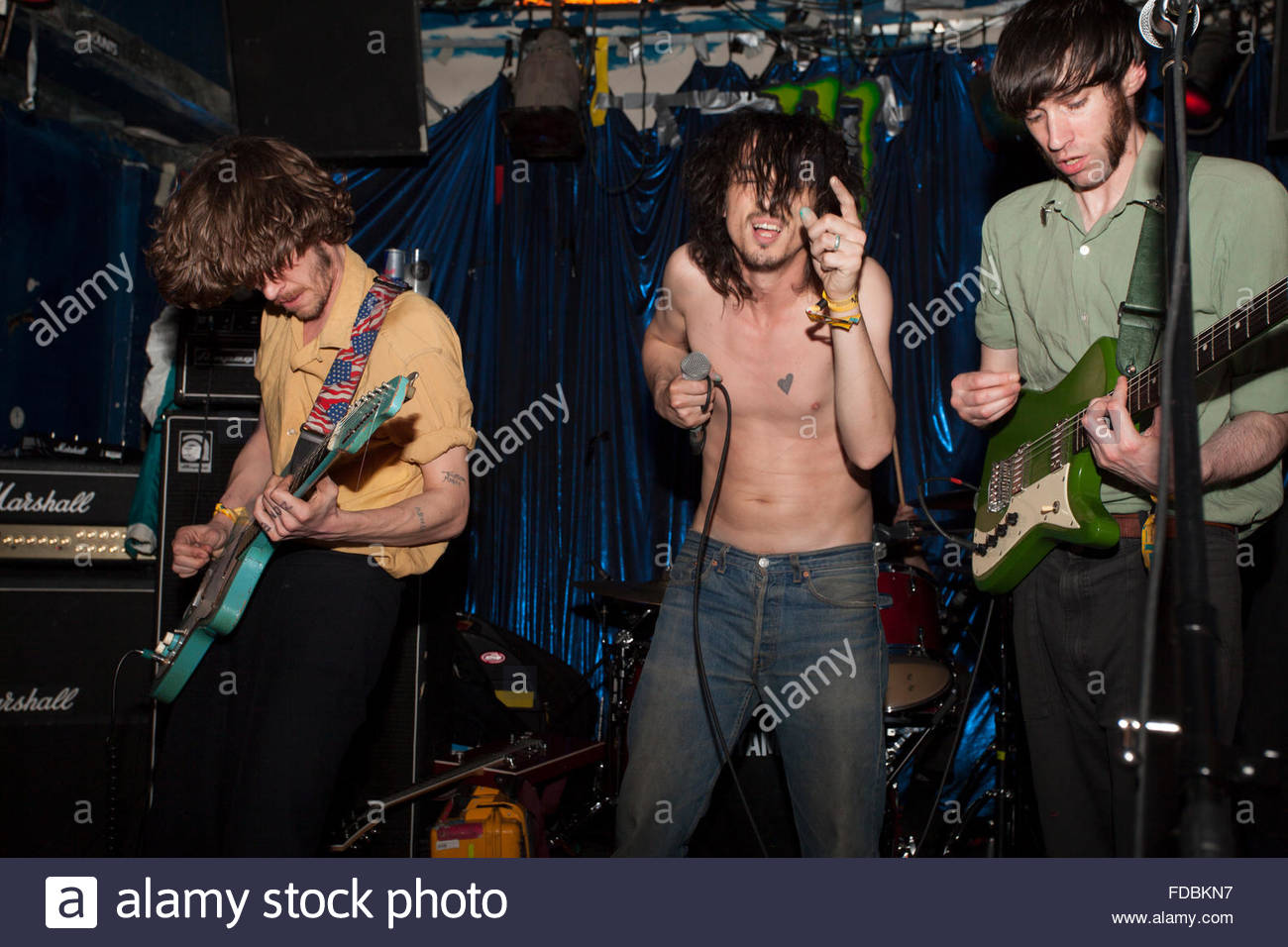 Fat White Family (UK) L-R Saul Adamczewski (guitarist), Lias Saoudi