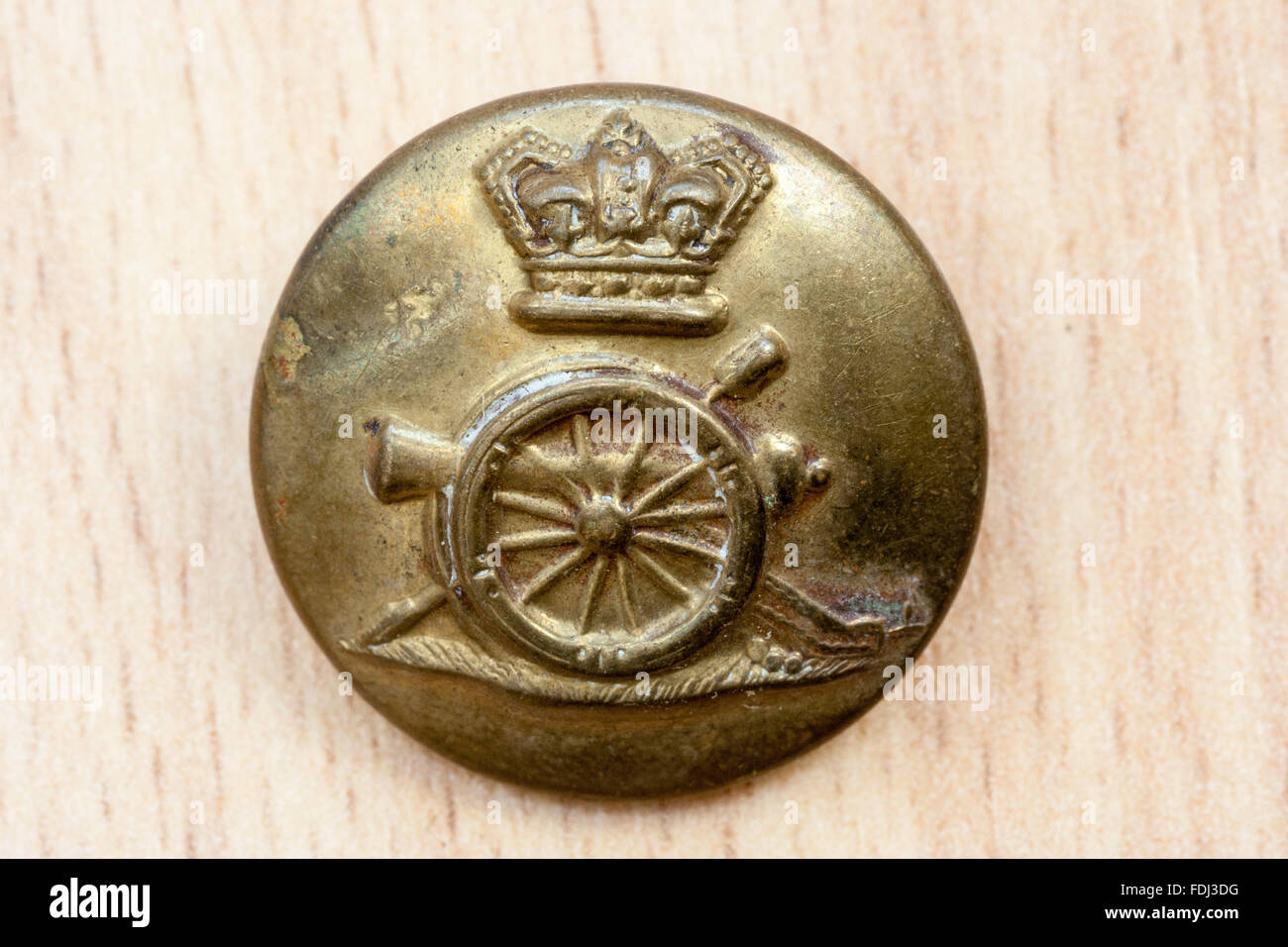 First world war, the great war. British army tunic button. Royal Stock