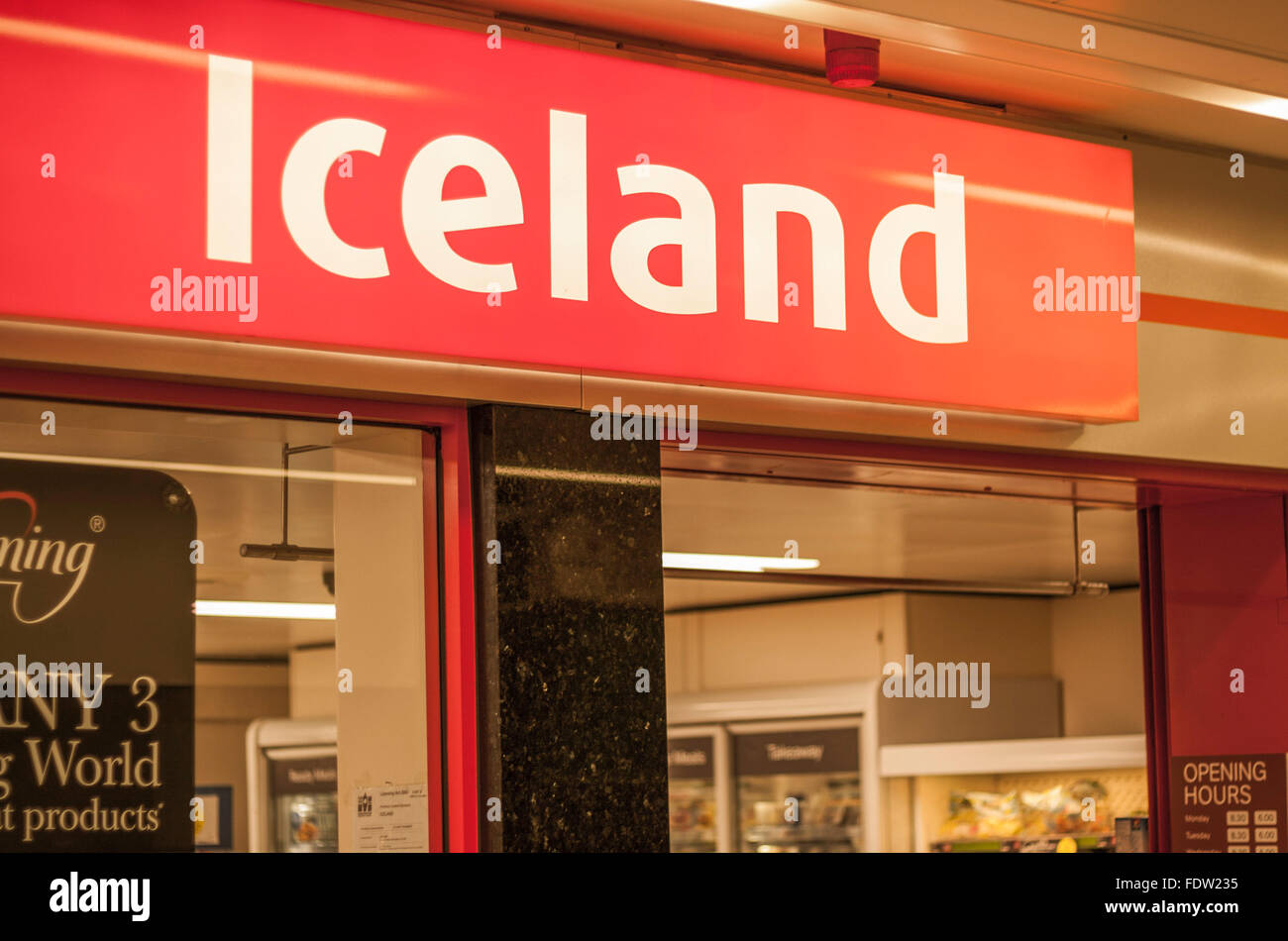 Iceland store in Skinnergate,Darlington,Co.Durham,England,UK Stock