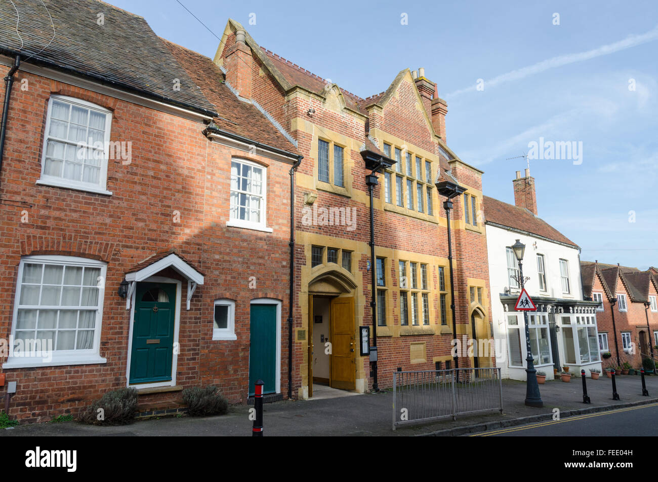 High Street, Kenilworth including Parochial Hall Stock Photo, Royalty
