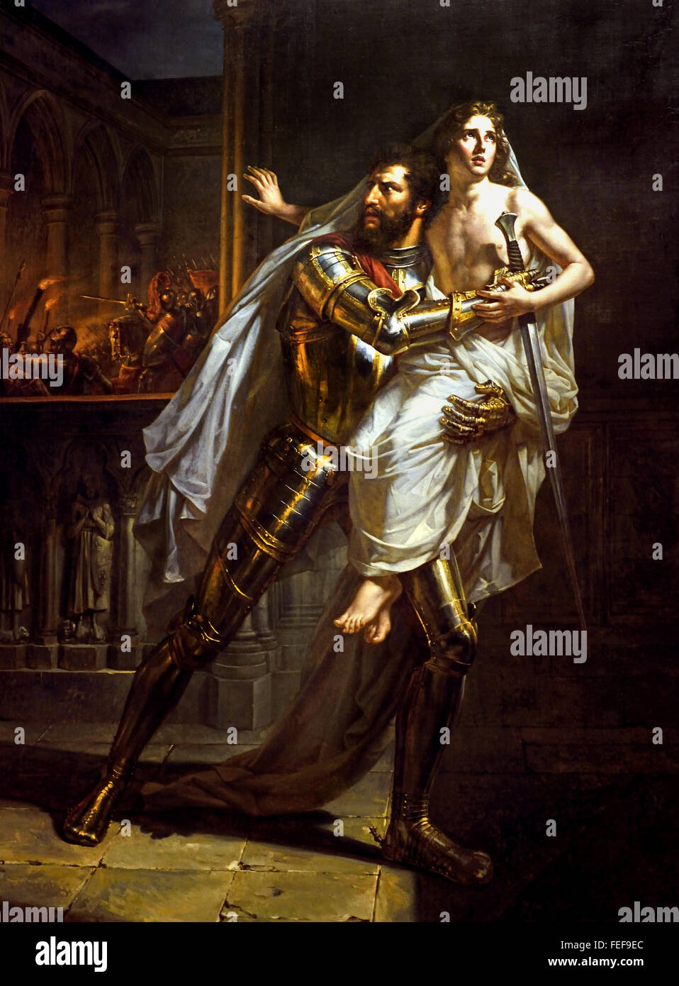 Tanguy du Châtel saving the dauphin Charles Auguste Couder 17901873