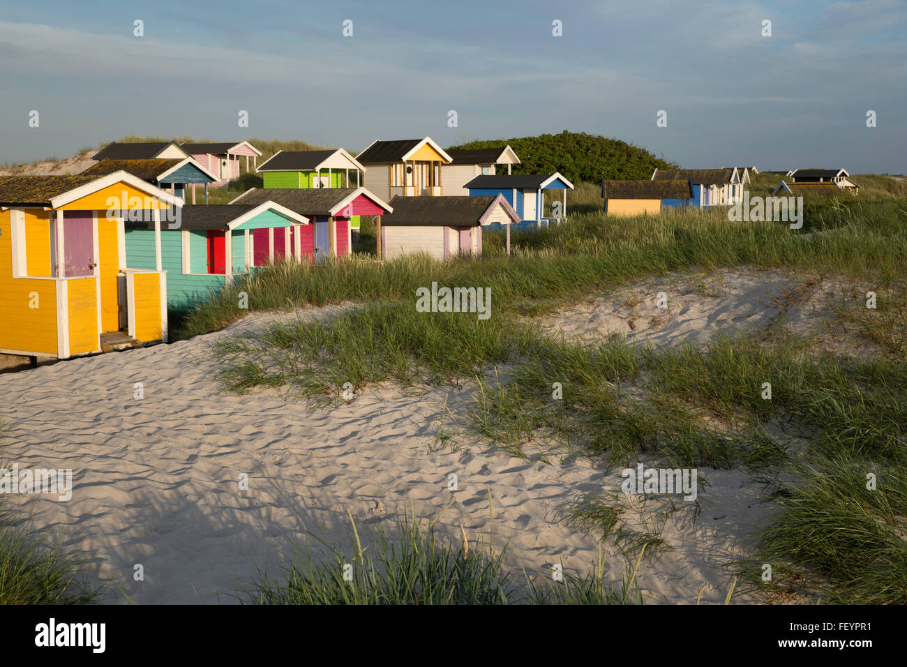 Colourful Beach Huts In Sand Dunes Skan R Falsterbo Falsterbo