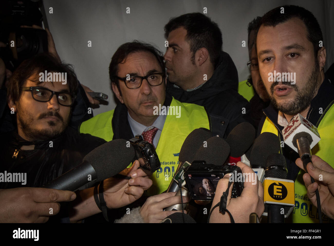 Rome Italy 10th Feb 2016 Matteo Salvini Today In rome italy 10th feb 2016 matteo salvini today in