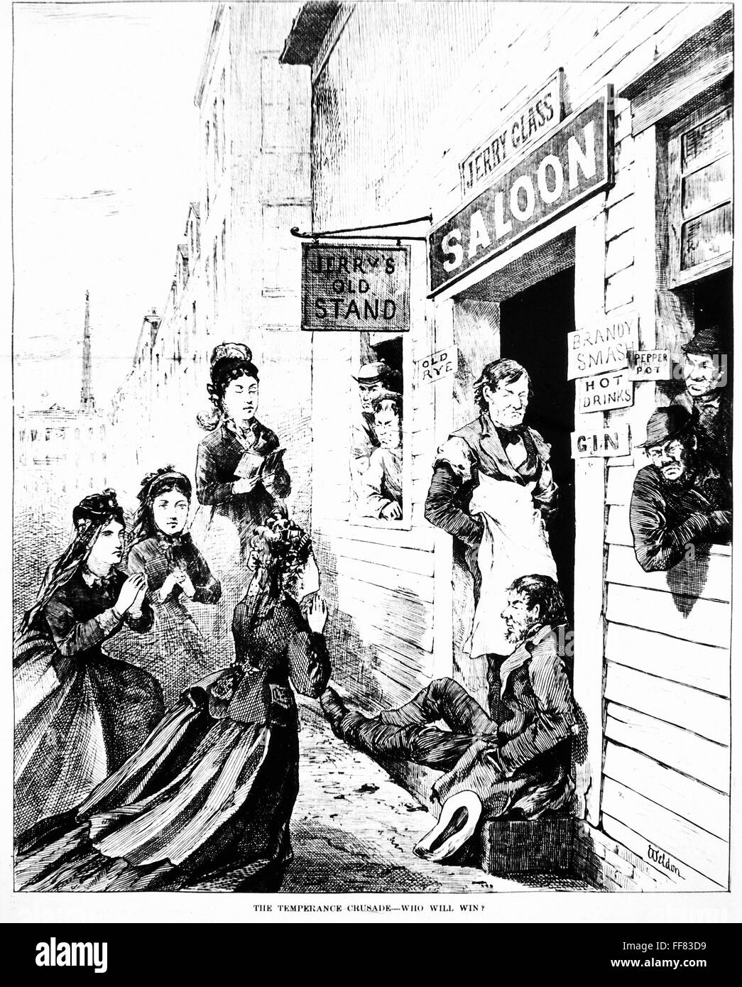 TEMPERANCE MOVEMENT, 1874. /n'The Temperance Crusade Who will win