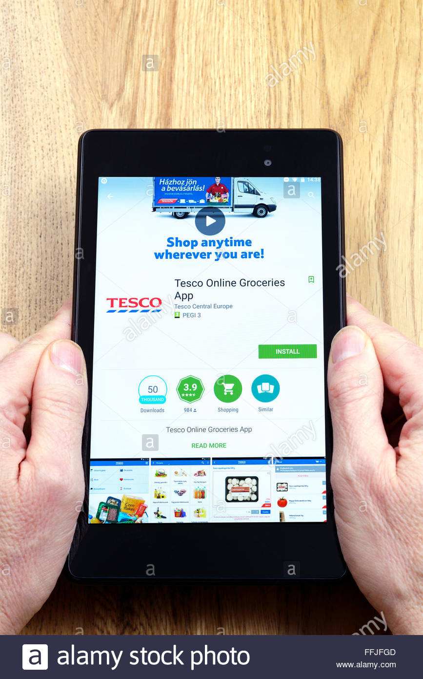 Phone Tesco Android Phones tesco online store app on an android tablet pc dorset england stock photo uk