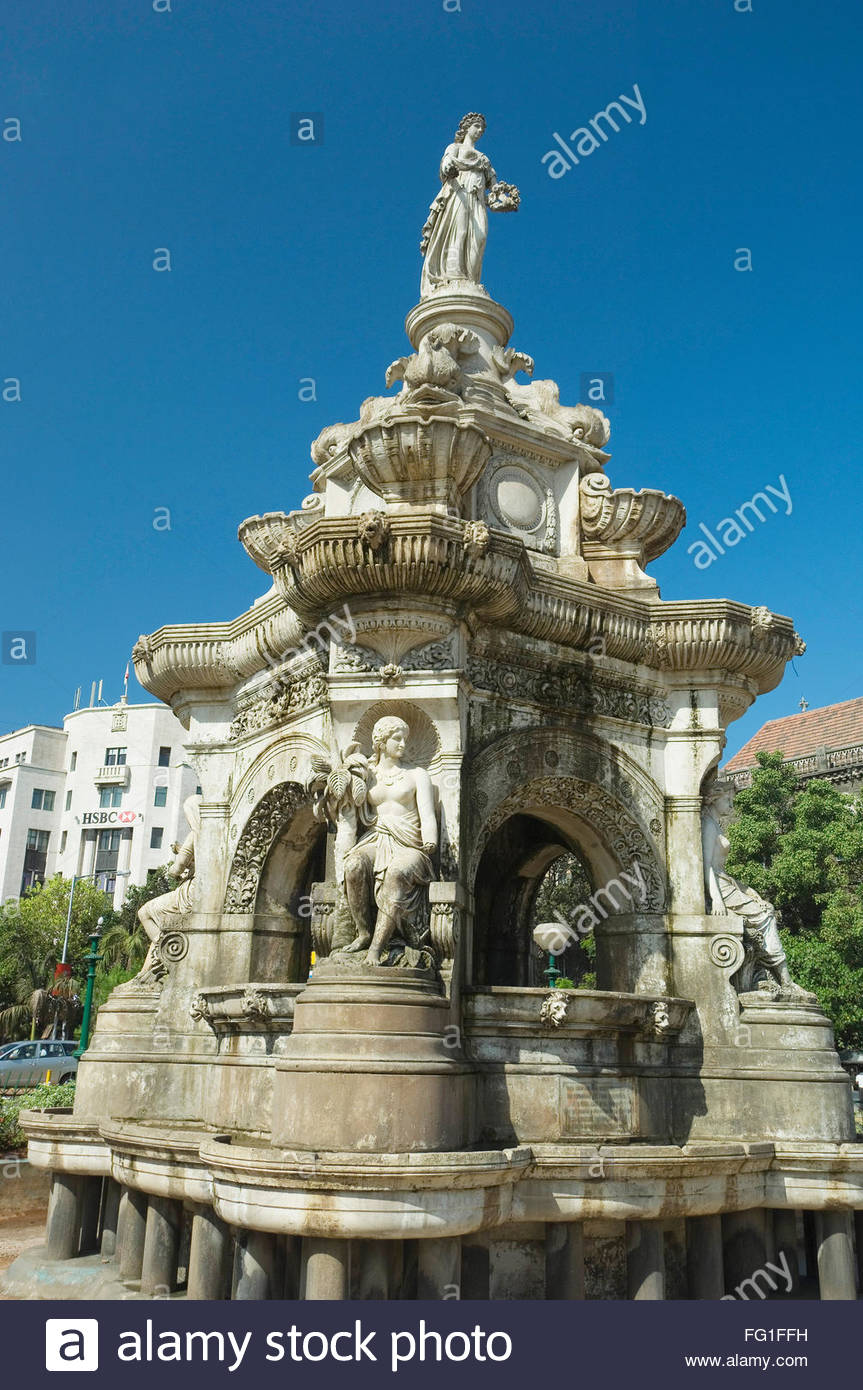 Flora fountain area , Bombay Mumbai , Maharashtra , India Stock Photo