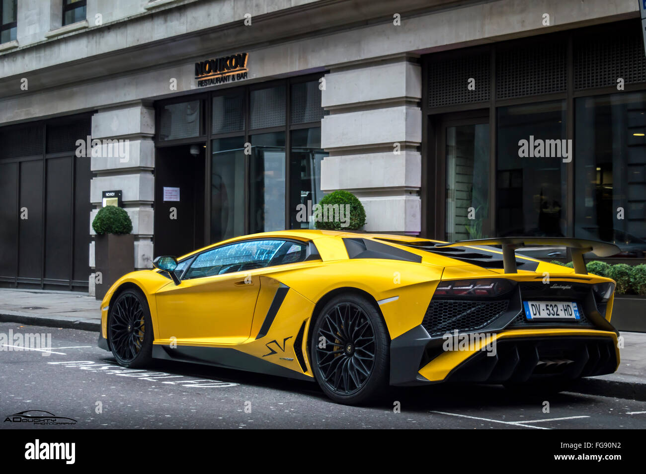 Lamborghini Aventador Sv In London Stock Photo, Royalty ...