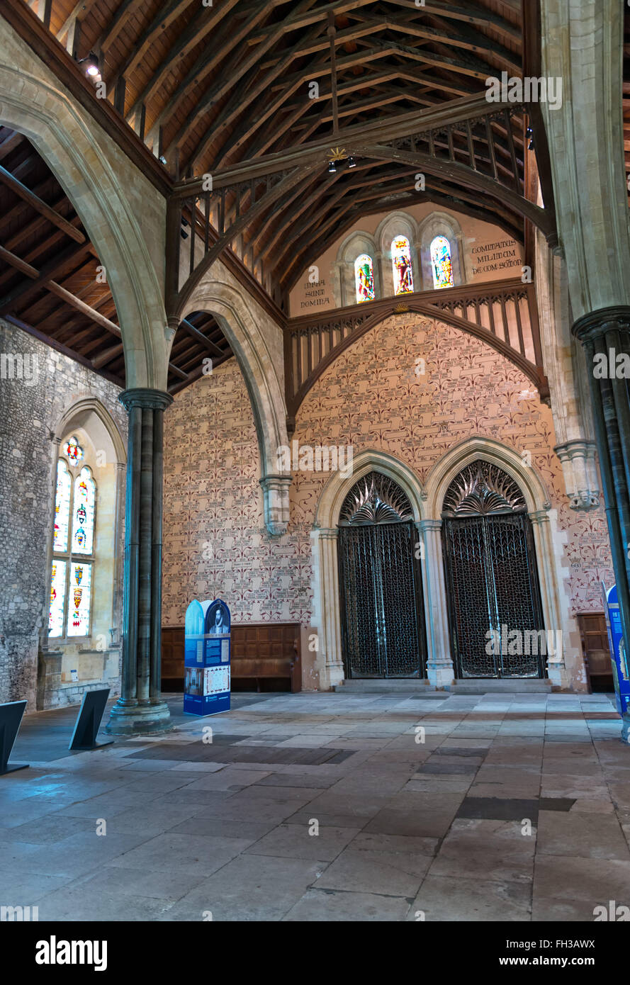 interior of historic old english cathedral with slab stone floor interior of historic old english cathedral with slab stone floor