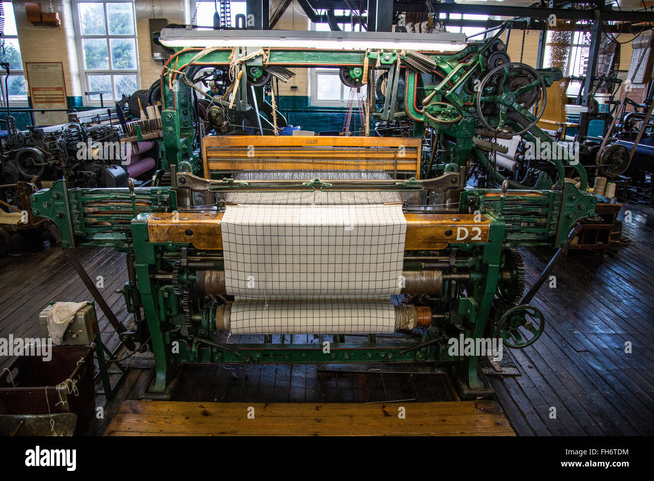 Old Weaving loom at Bradford Industrial Museum, Bradford West Stock