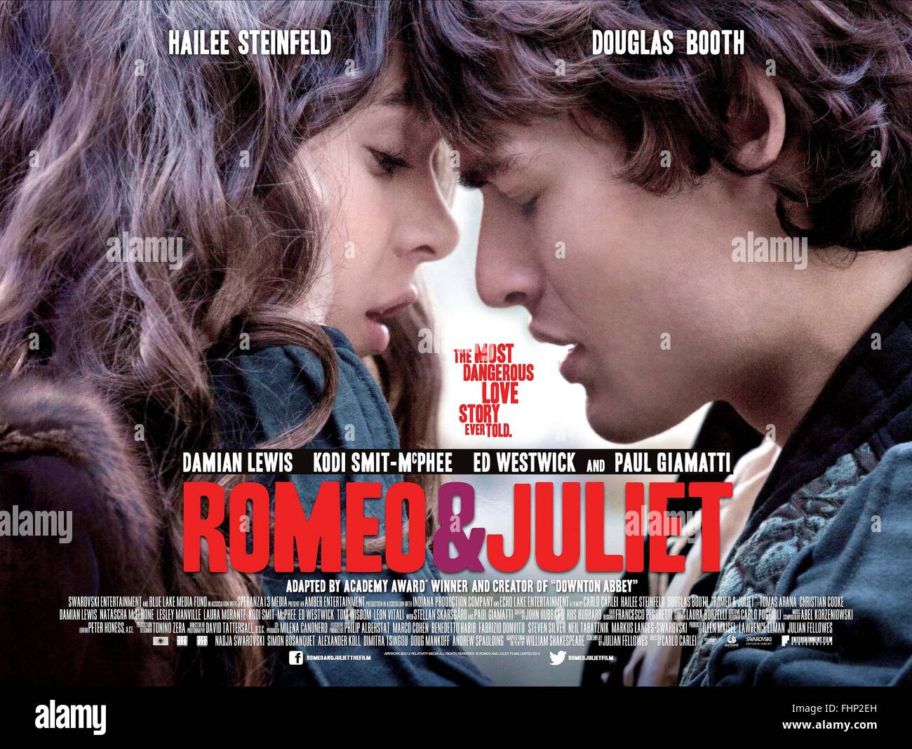 MOVIE POSTER ROMEO AND JULIET (2013 Stock Photo, Royalty Free Image