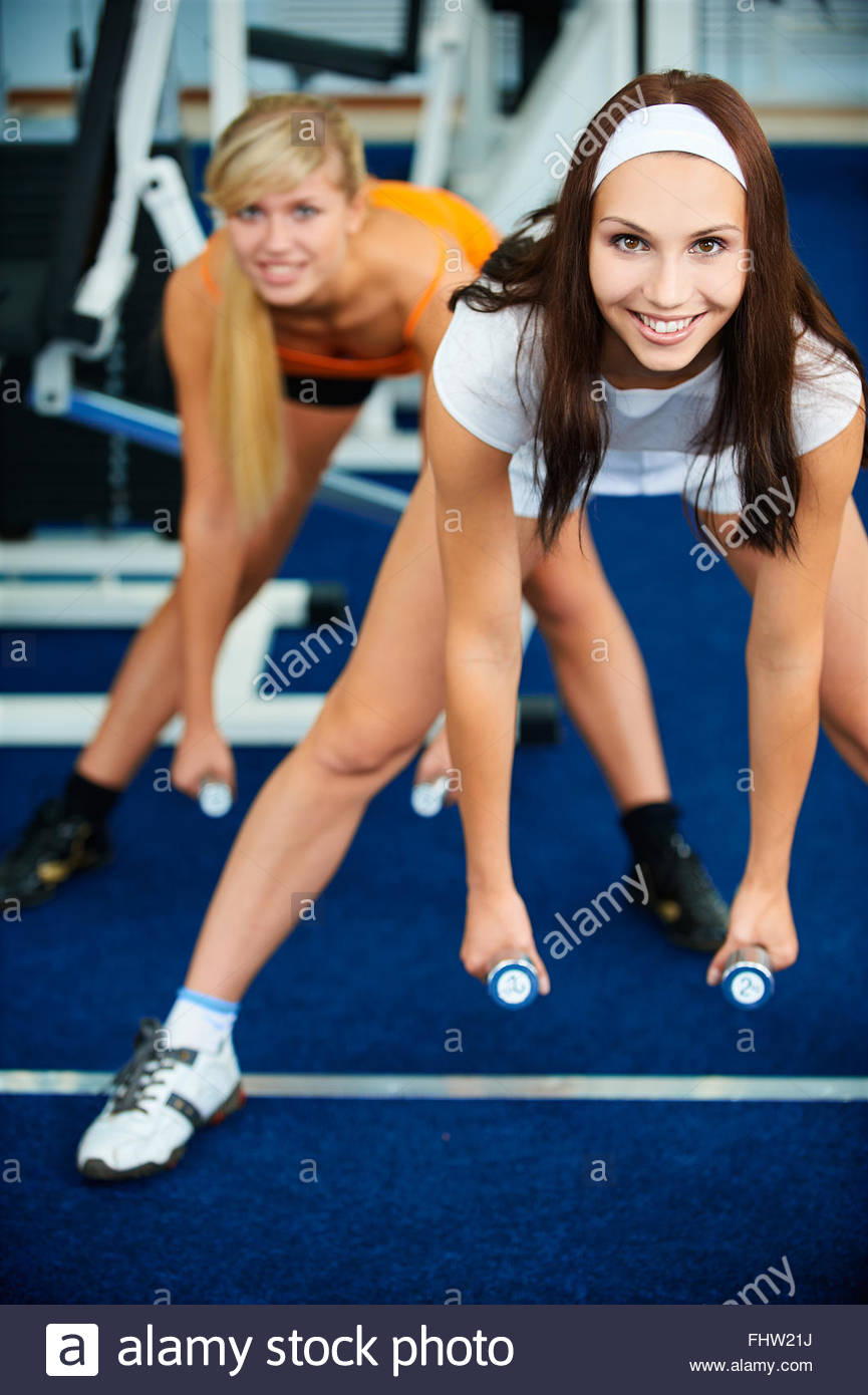 girls with dumbbells Stock Photo, Royalty Free Image 97051406 Alamy