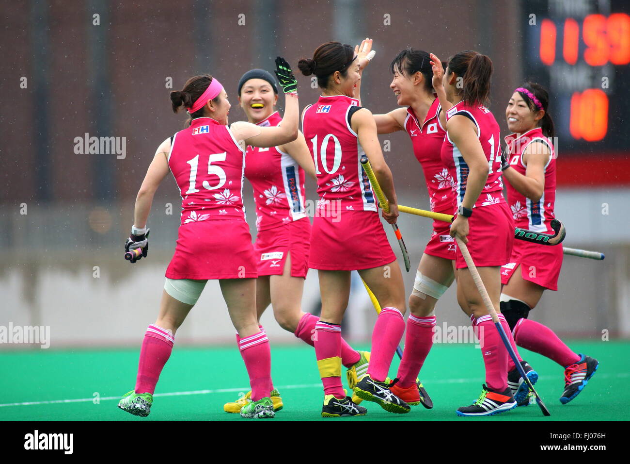 Ibaraki, Osaka, Japan. 20th Feb, 2016. Japan team group (JPN) Hockey