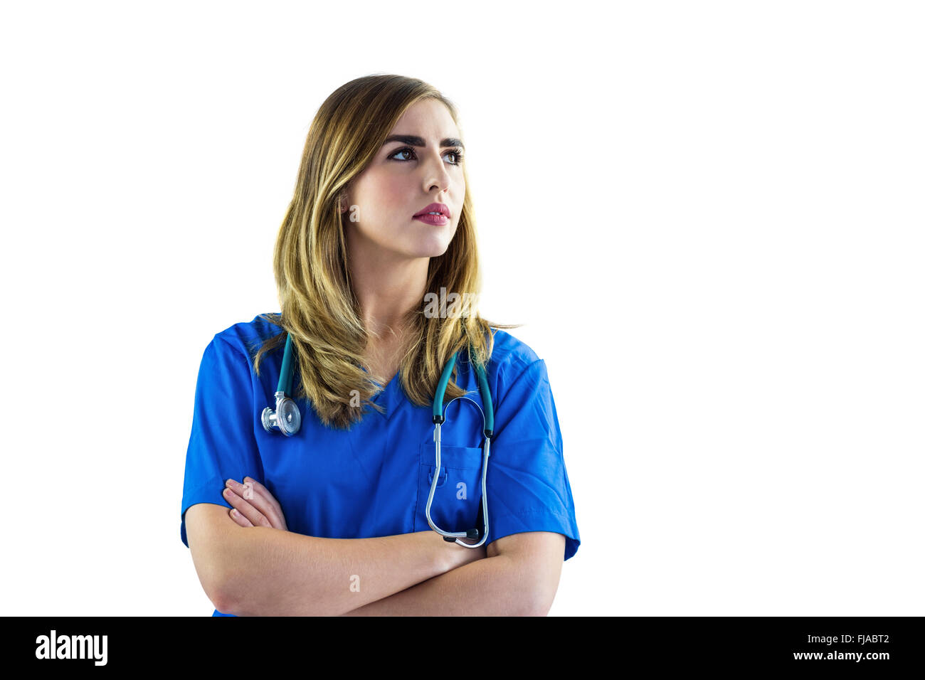 Nurse With Arms Crossed Stock Photo Alamy