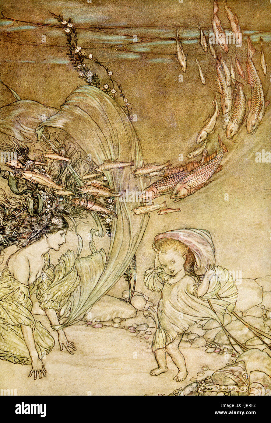 Undine by Friedrich de la Motte Fouqué, illustrated by Arthur Stock