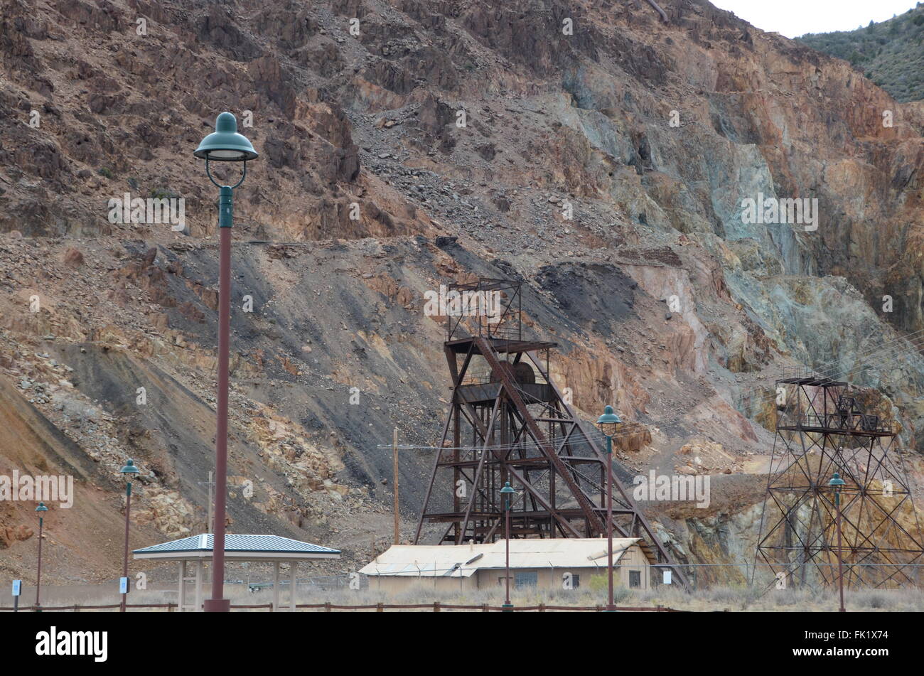 United Verde Extension Mine jerome arizona Stock Photo, Royalty Free