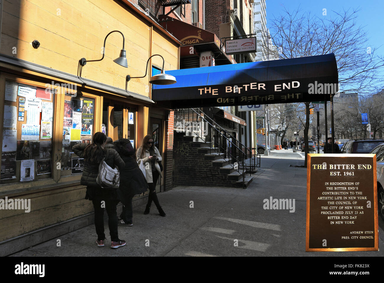 The Bitter End music club Bleecker Street Greenwich Village New York