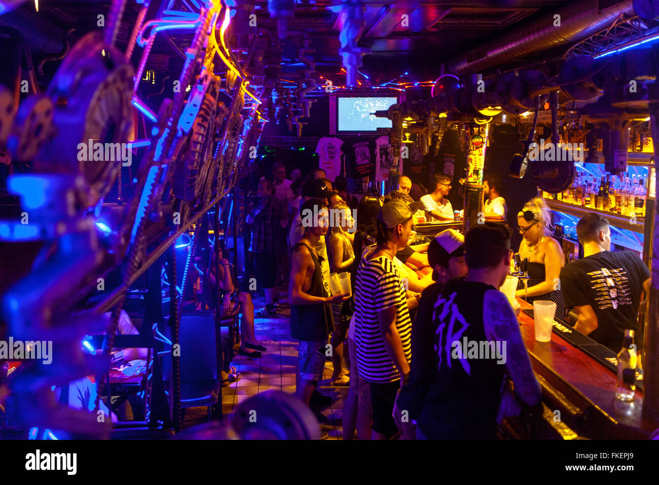 Cross Club, favorite music club, Nightlife, Prague Holesovice, Czech Stock Photo, Royalty Free