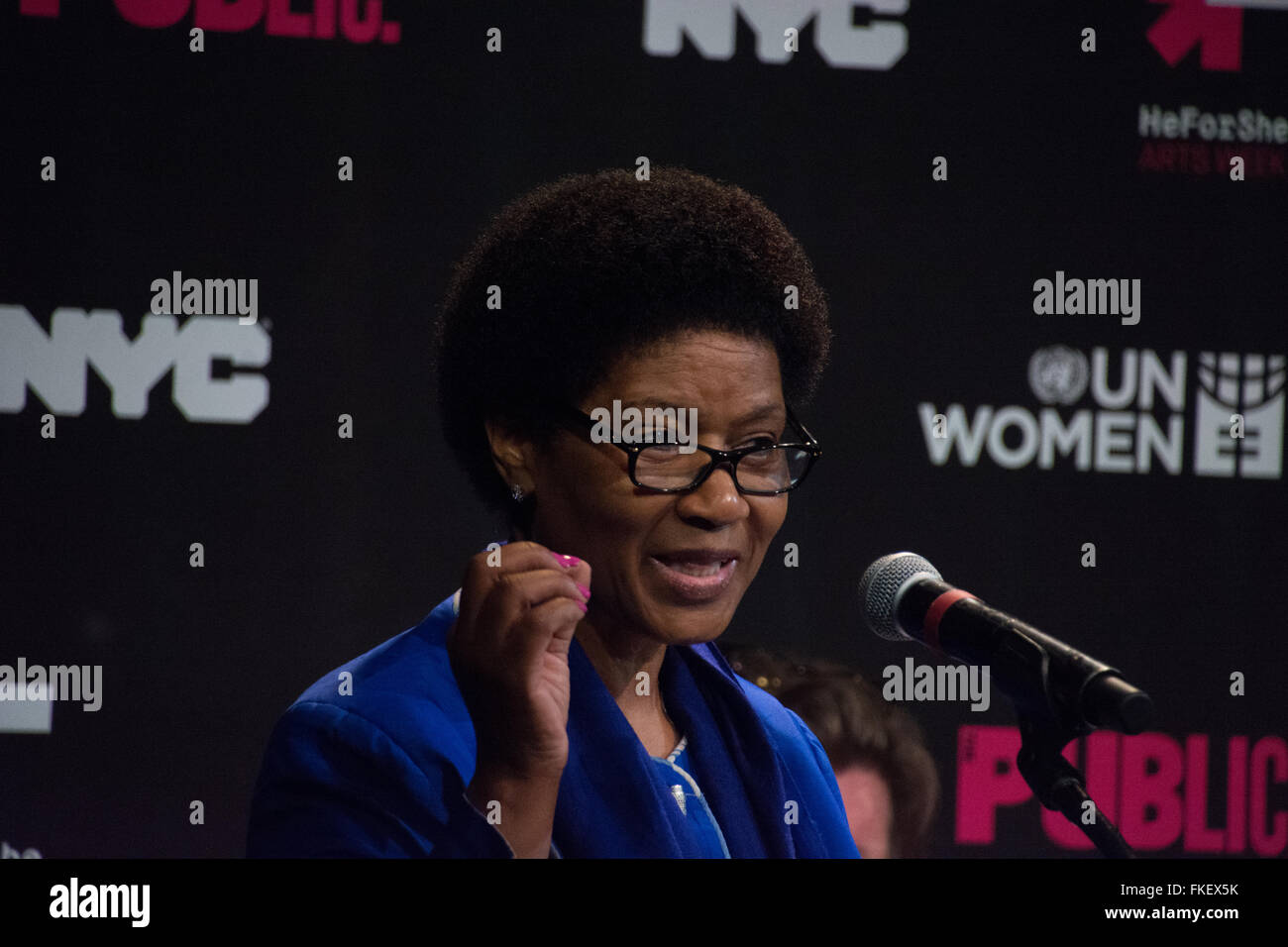Manhattan, New York, USA. 8th March, 2016. Phumzile Mlambo Ngcuka Stock