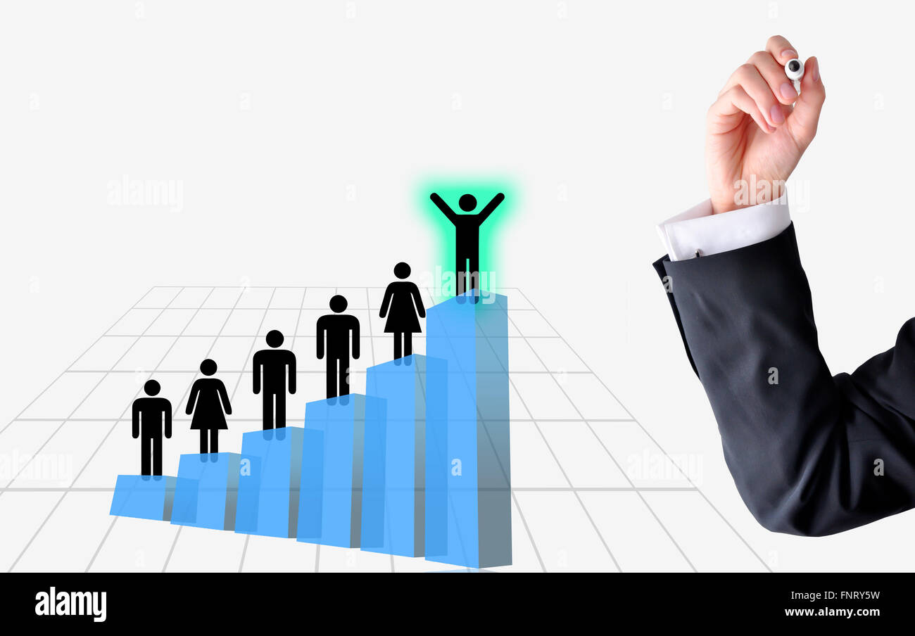 Personnel selection process on human resources department Stock Photo