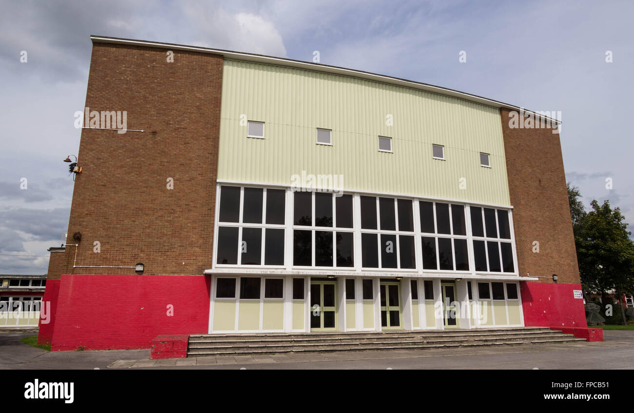 The Great Hall of Sandfields Comprehensive School Stock Photo, Royalty
