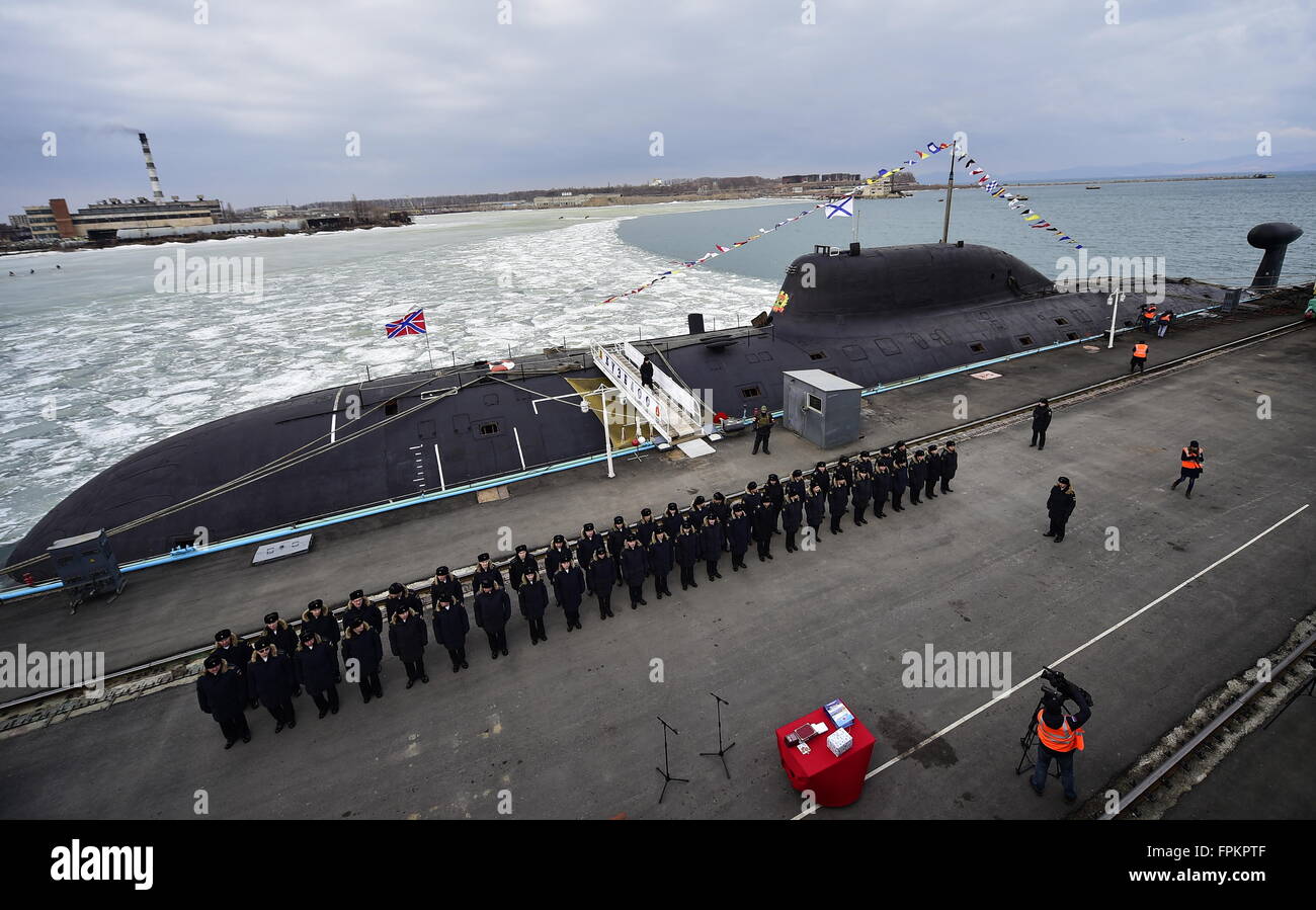 Primorye Territory, Russia. 19th Mar, 2016. The K-419 Kuzbass, a Stock ...
