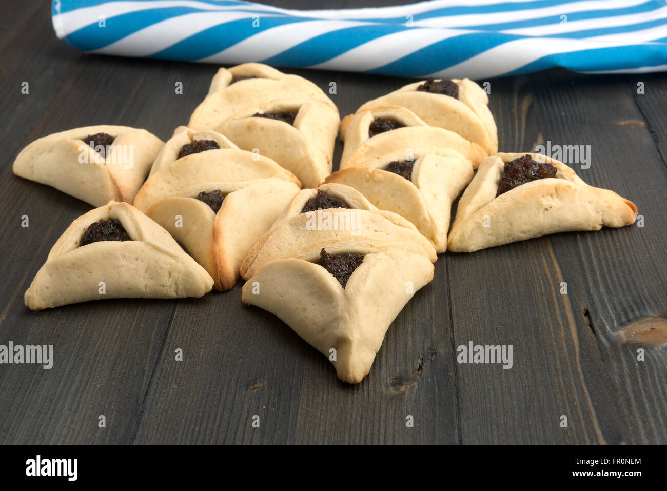 On Purim, Ashkenazi Jews eat triangular pastries called Hamantaschen