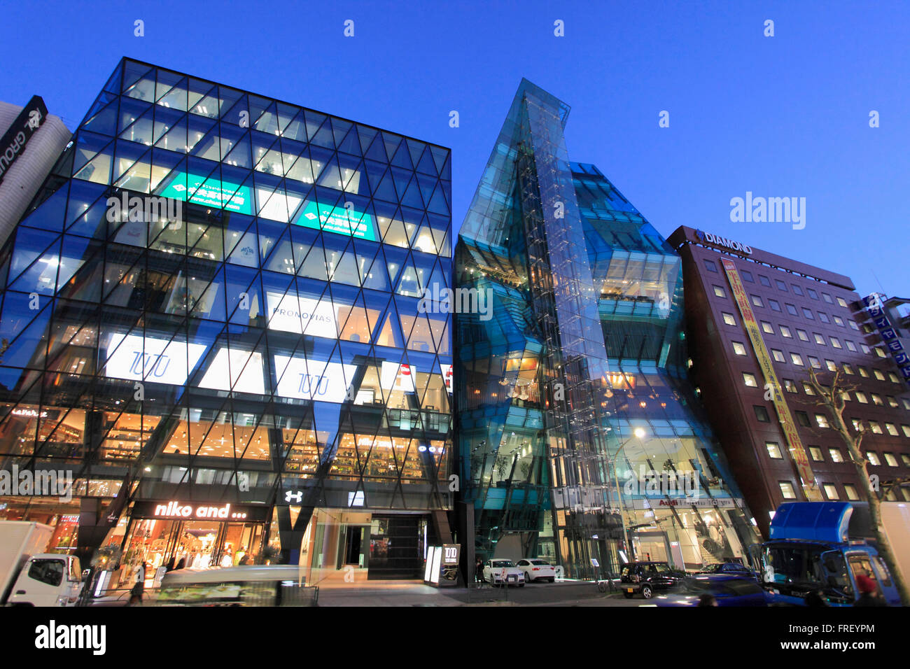 Modern Architecture Tokyo japan, tokyo, shibuya, audi forum, modern architecture stock photo Modern Architecture Tokyo japan, tokyo, shibuya, audi forum, modern architecture stock photo