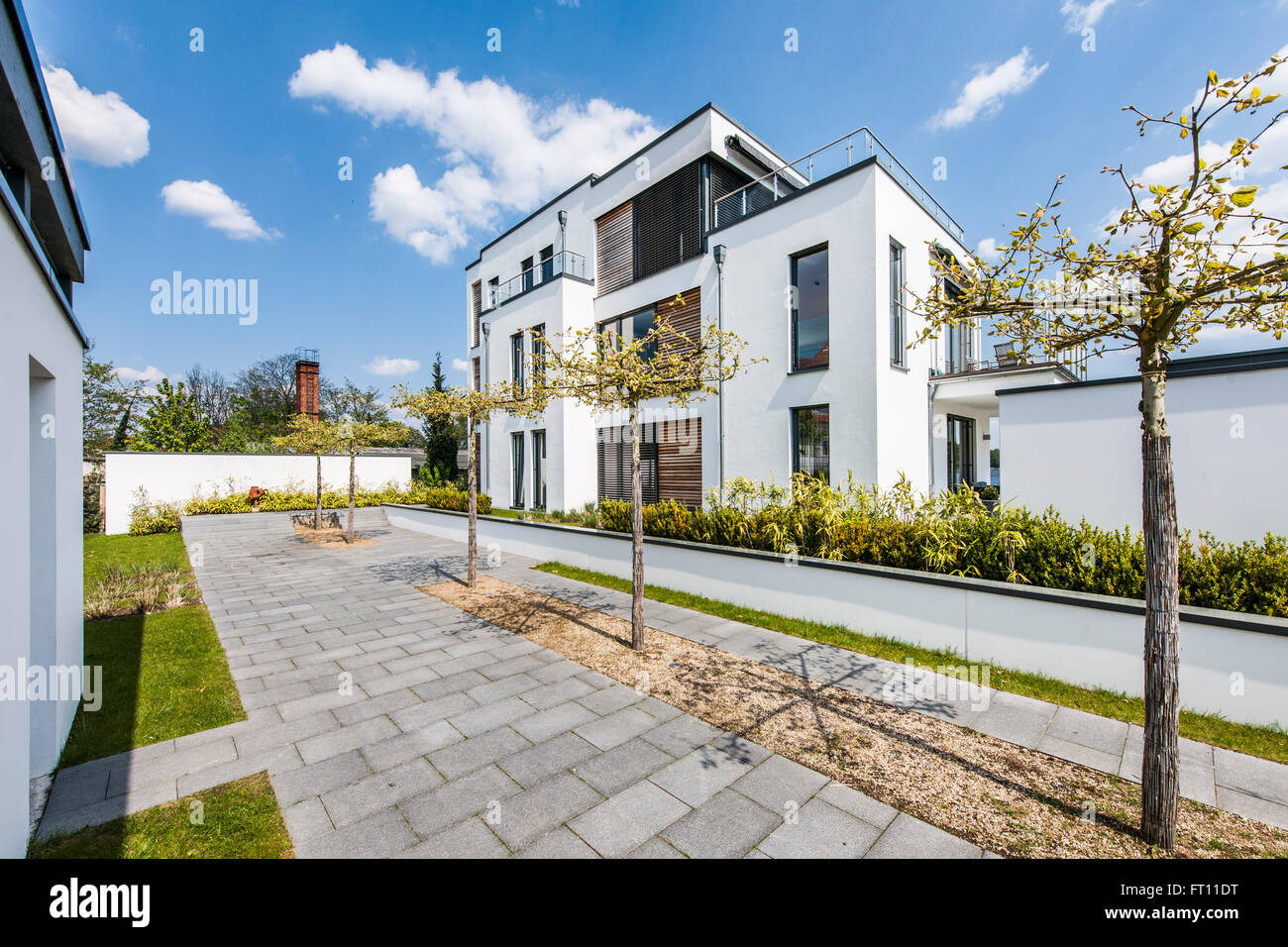 Modern Architecture Era villa in a modern architecture style, brandenburg, germany stock Modern Architecture Era villa in a modern architecture style, brandenburg, germany stock