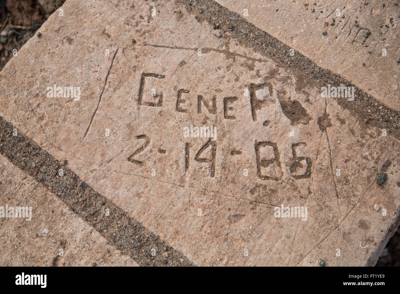 A Name Carved In Stone Stock Photo Alamy