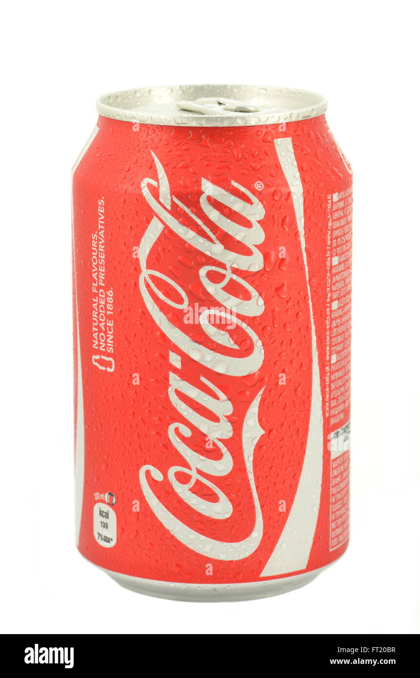 coca cola drink in can isolated on white background stock coca cola drink in can isolated on white background stock
