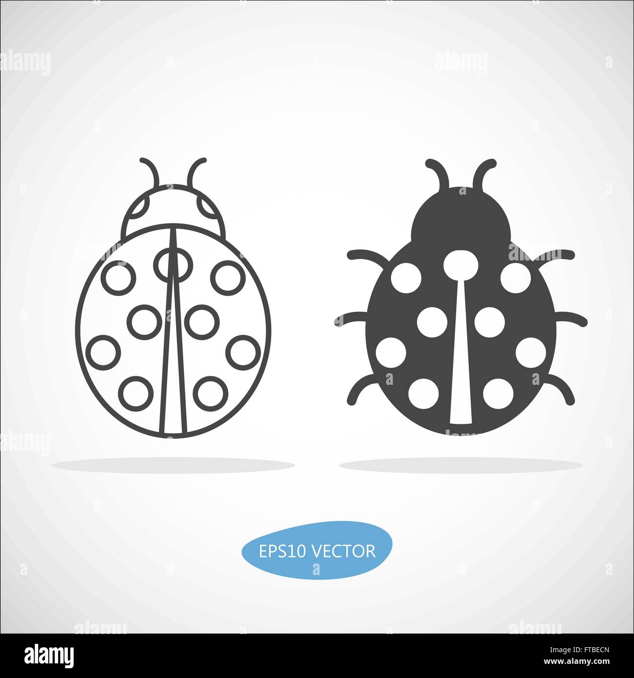 Ladybug vector icons Stock Vector Art & Illustration, Vector Image: 101056389 - Alamy