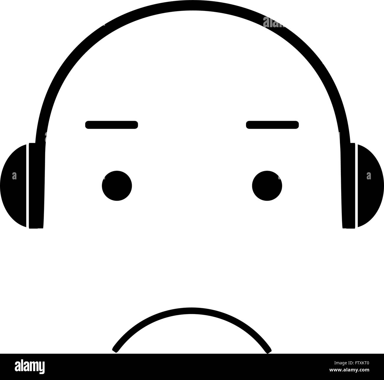 Emoji icon bad music Stock Vector Art & Illustration, Vector Image