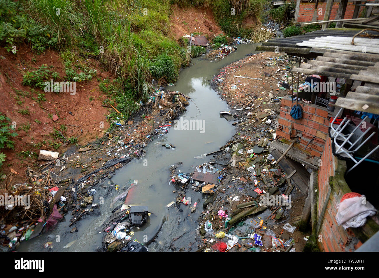 Polluters Bach, sewer, in the favela Jardim Celeste, Zona Sul, S u00e3o Stock Photo, Royalty Free Adesivo Boca Violao ~ Polluters Bach, sewer, in the favela Jardim Celeste, Zona Sul, S u00e3o Stock Photo, Royalty Free