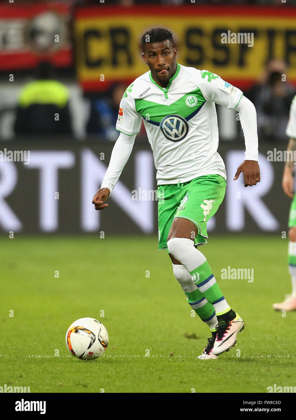 Leverkusen, Germany. 1st April, 2016. Football Bundesliga Stock Photo, Royalty Free Image