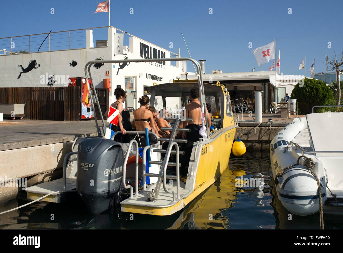 Vellmari Dive Center, Formentera. Diving in Arch area, Formentera Stock