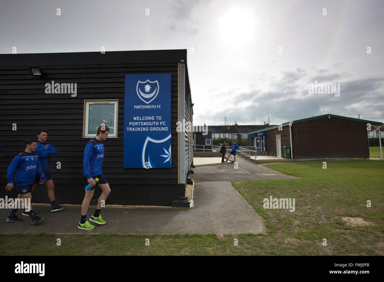 Portsmouth Football Club players during training session at the Roko