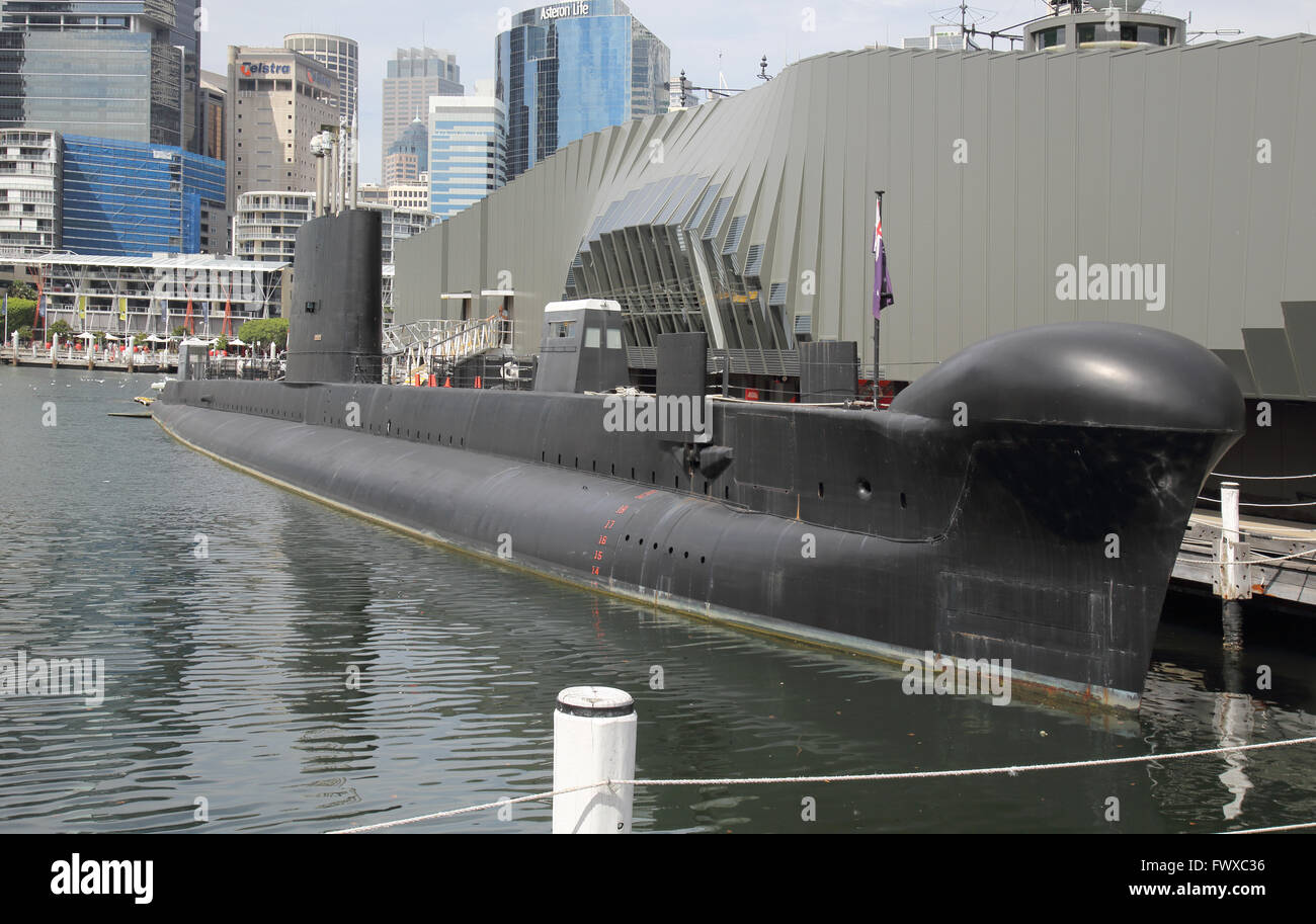 Submarine At The Australian National Maritime Museum In Sydney Stock