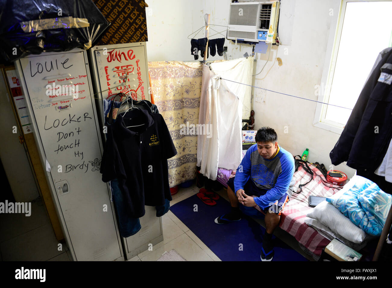 QATAR, Doha, housing complex for migrant worker outside the city, six