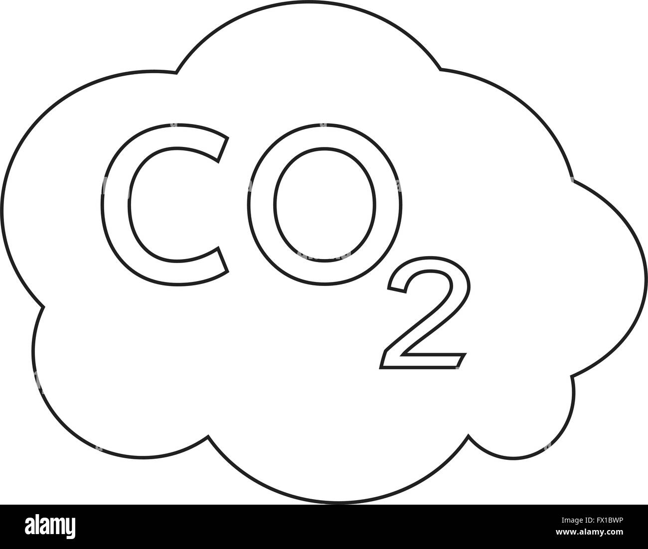 CO2 icon Stock Vector Art & Illustration, Vector Image: 102064194 - Alamy
