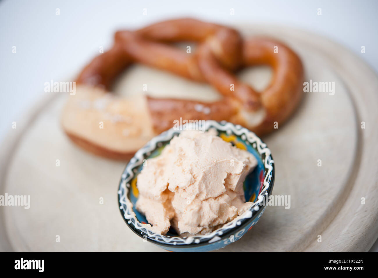 Picture of &amp;quot;Spundekäs&amp;quot; (Vineyard Cream Cheese) with Pretzel, taken on ...