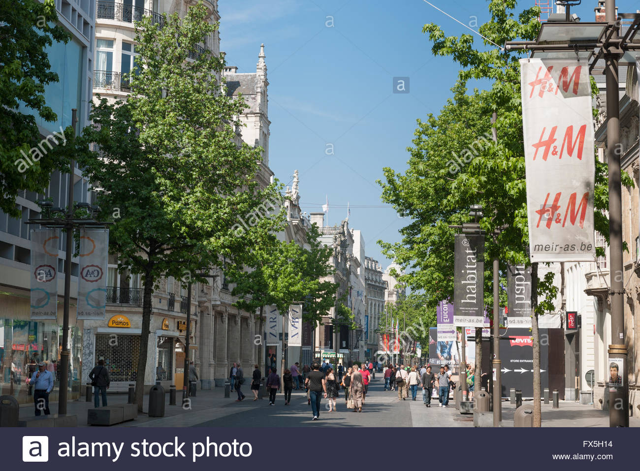 Shopping, Meir, Antwerp, Belgium Stock Photo, Royalty Free Image